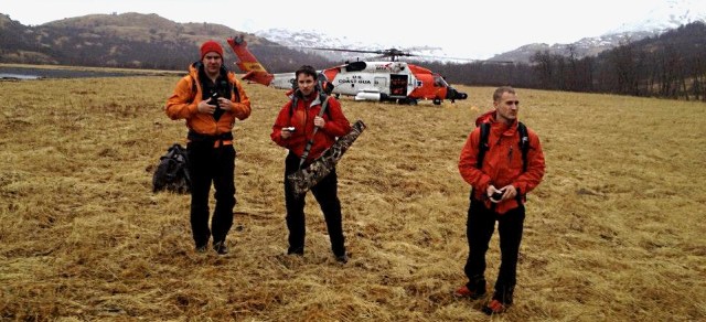 KISAR members disembark from Helo during recent search. 