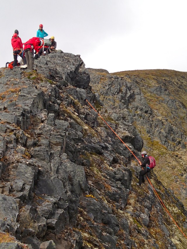 KISAR members rappelling off of Fourth of July peak.